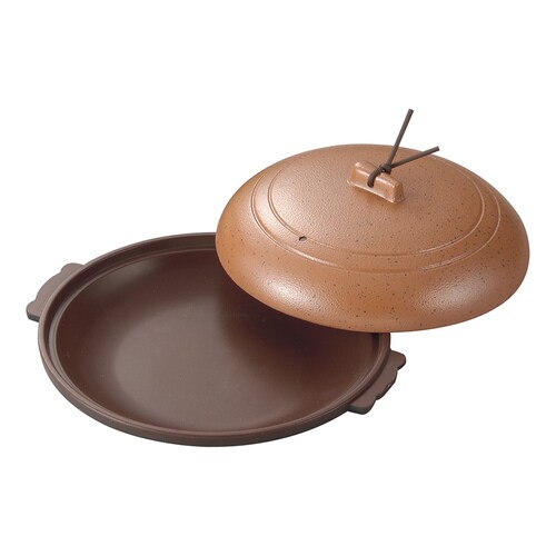 M10−554 アルミ丸陶板焼 18cm アカネ