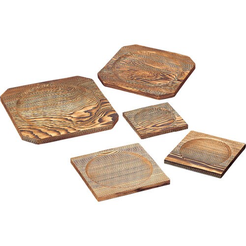 焼杉段付敷板 18×18cm M40−478