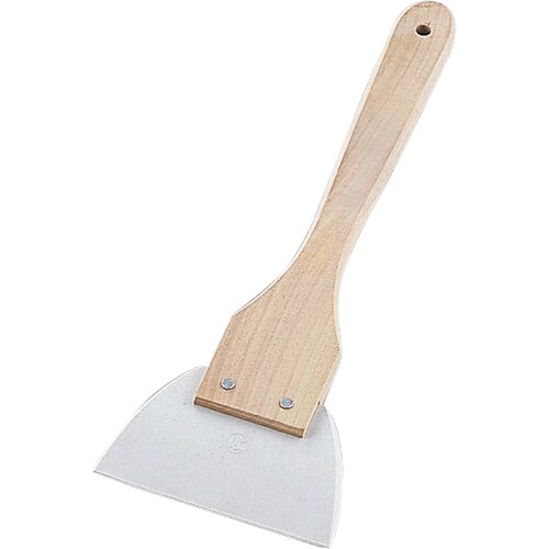 木柄三角シリコンゴムヘラ 長柄 小