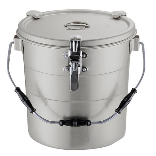 238 アルマイト丸型二重クリップ付食缶 8L