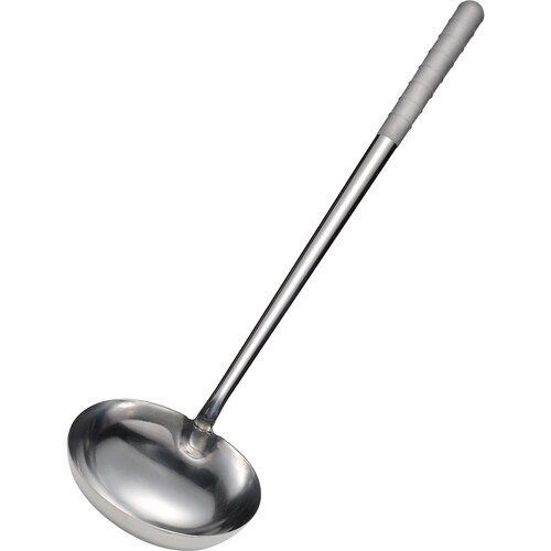 オールステンレス ブラスト加工 楕円中華お玉