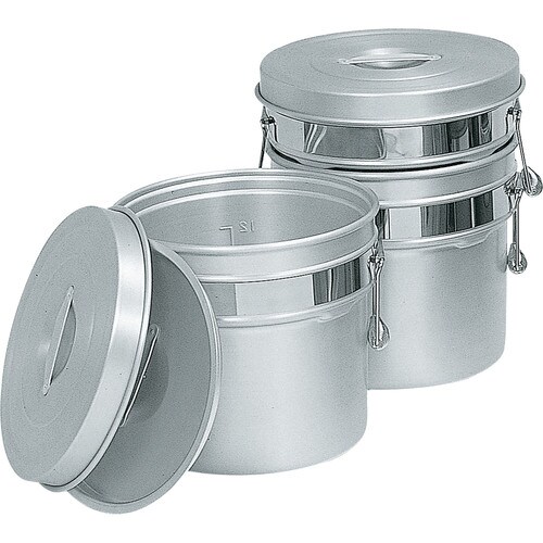 248−R シルバーアルマイト段付二重食缶 12L