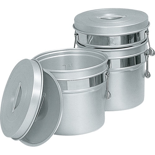 250−R シルバーアルマイト段付二重食缶 16L