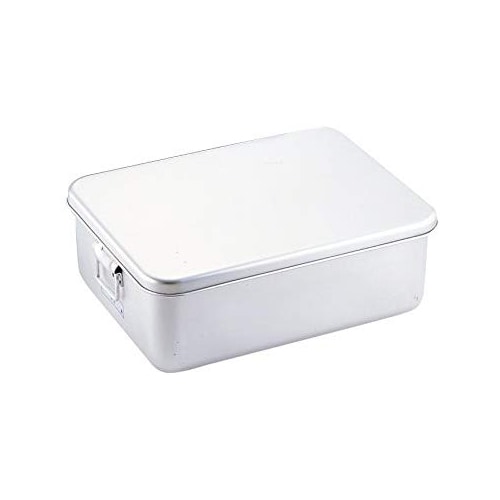 260−Aアルマイトプレス製パン箱 蓋付 40ヶ入