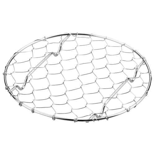 MT18−8 手編亀甲足付目皿 9cm 銀