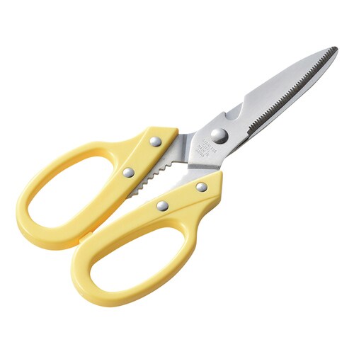 カラーハンドル キッチン鋏 (黄) JAPAN