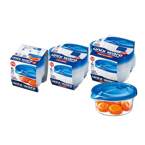 3737 早ワザレンジ名人 丸型M 4個セット 青