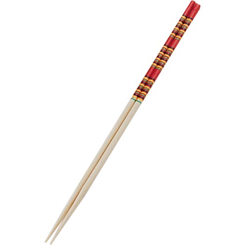 26−106A元禄菜箸/赤 36cm滑止無 カブキ