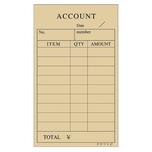 会計伝票 単式クラフトC 100枚×10冊入