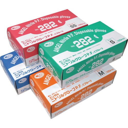 ニトリル グローブP.F.ホワイト M 粉無薄手