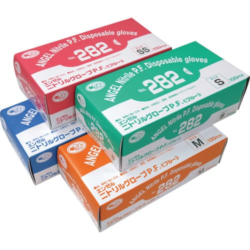 ニトリル グローブP.F.ブルー M 粉無薄手