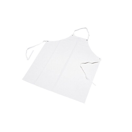 ゴム製胸付エプロン 白 M