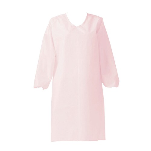 センシアエプロン袖付E1201−4H ピンク ひも