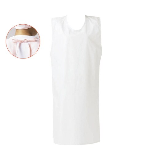 ウルトラドライエプロン ノースリーブ・ヒモホワイト