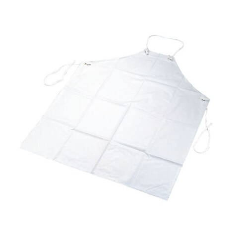 409−W ビニール前掛 胸付 共ひも