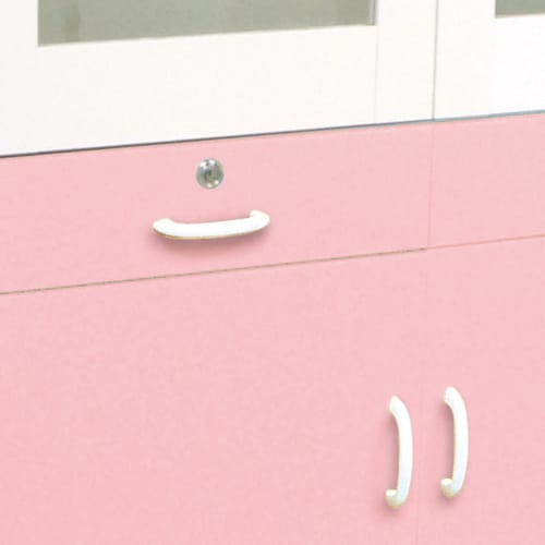 移動式薬品戸棚 ピンク 90×40×180cm