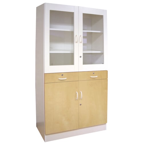 移動式薬品戸棚 木目 150×40×180cm