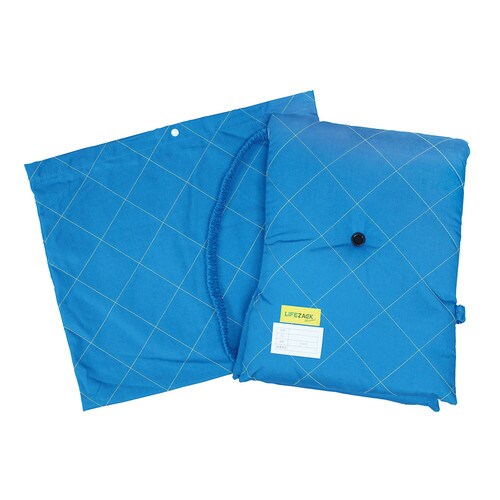 カラフル防災ずきん カバー付 かぜ(青)