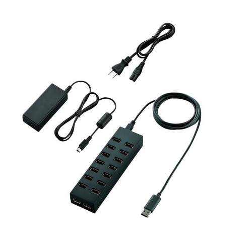 16ポートUSBハブ ケーブル16本付