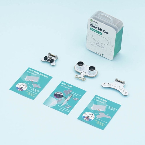 Ring:bit超音波、ライントレースセンサLED