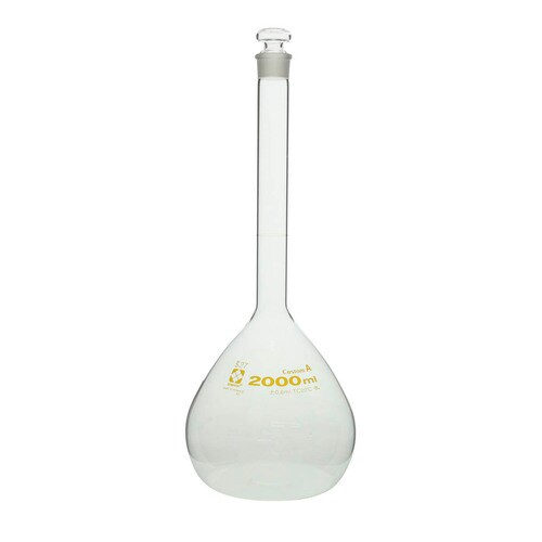 メスフラスコ カスタムA ガラス平栓付2L