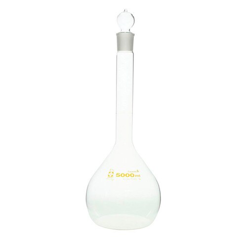 メスフラスコ カスタムA ガラス平栓付5L