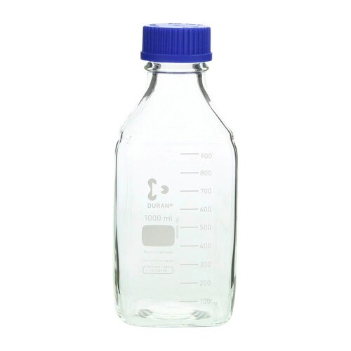 ねじ口角びん(メジュームびん)青キャップ1L10個