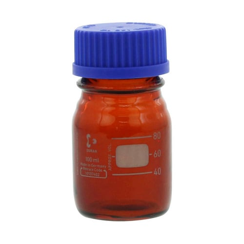 ねじ口びん セーフティコート茶褐色 100mL