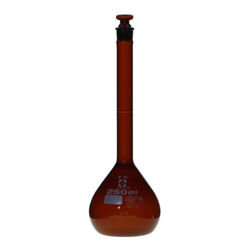 メスフラスコ 茶 スーパーグレード 250mL