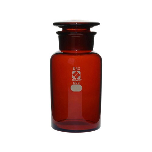 試薬びん 広口 茶褐色 SIBATA 500mL