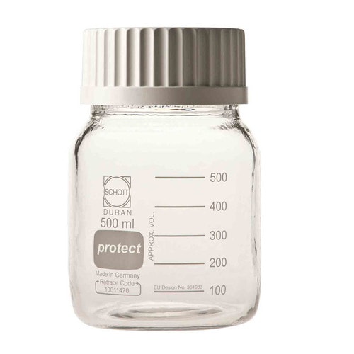 ねじ口びん 広口 セーフティコート 500mL
