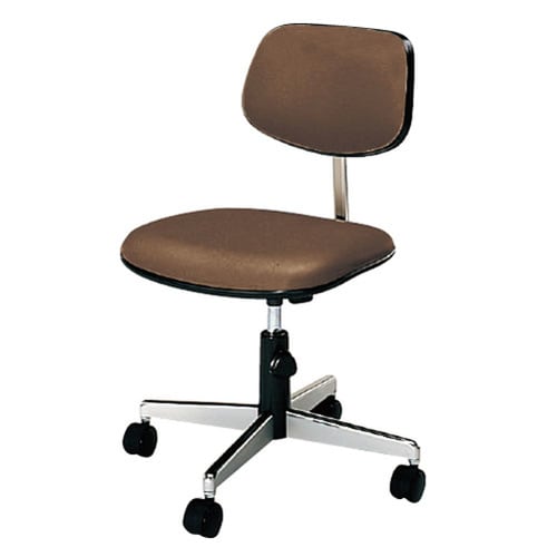 事務用回転イス20シリーズ レザー 茶 硬床用