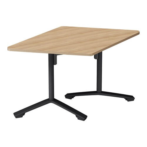 イニシア テーブル ひし形天板ダークグレー 脚黒