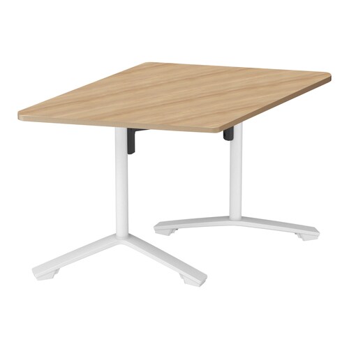 イニシア テーブル ひし形天板ダークグレー 脚白