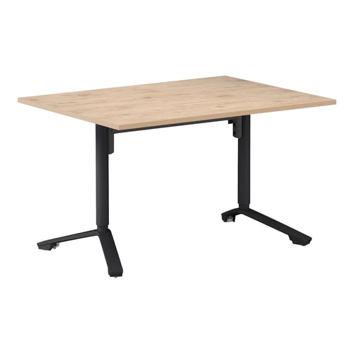 イニシア角形W12D9天板エイジドN端X1脚黒