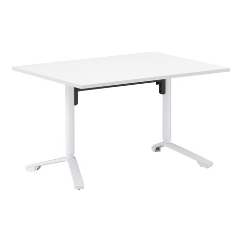 イニシア角形W12D9天板ホワイト端白脚白