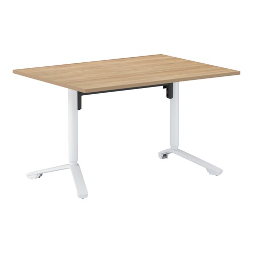 イニシア角形W12D9天板ティンバーM端Y3脚白