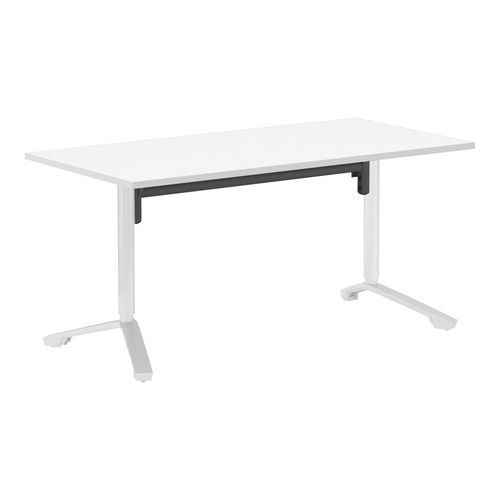 イニシア角形W15D7天板ホワイト端白脚白