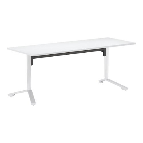 イニシア角形W18D7天板ホワイト端白脚白