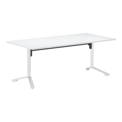 イニシア角形W18D9天板ホワイト端白脚白