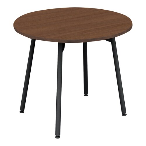 フランカ円形4本脚W7D7H6脚黒天板ブラウン