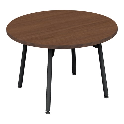 フランカ円形4本脚W7D7H4脚黒天板ブラウン