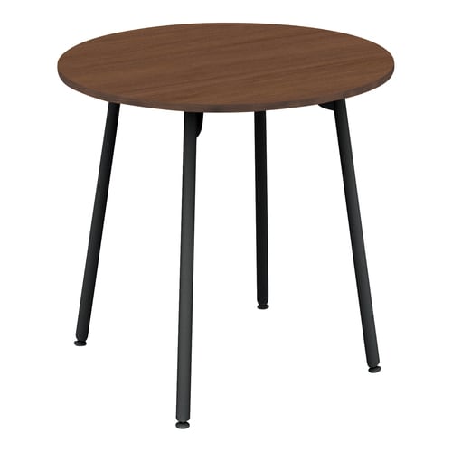 フランカ円形4本脚W7D7H7脚黒天板ブラウン