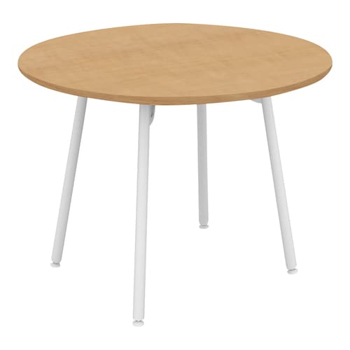 フランカ円形4本脚W9D9H6脚白天板Nオーク