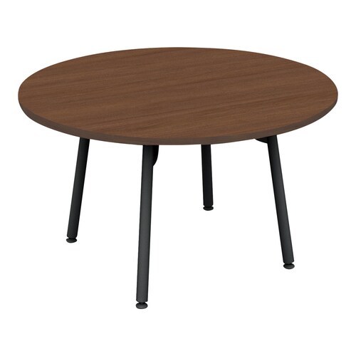 フランカ円形4本脚W9D9H4脚黒天板ブラウン