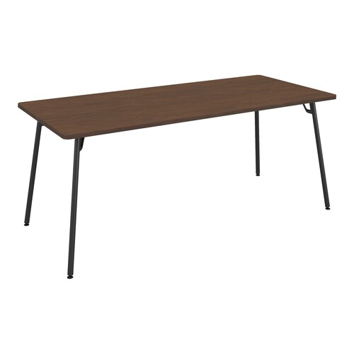 フランカ角形4本脚W18D8H7脚黒天板ブラウン