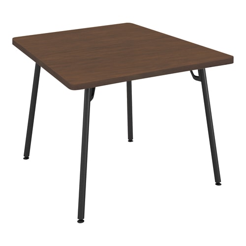 フランカ角形4本脚W9D9H6脚黒天板ブラウン