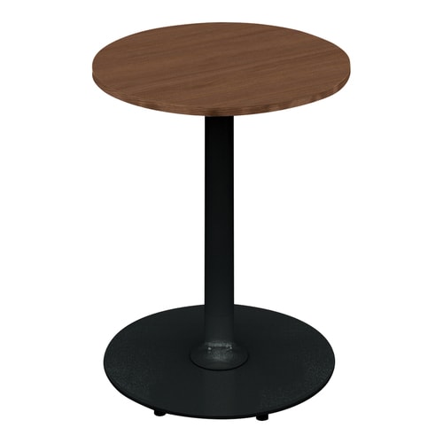 フランカ円形単柱脚W4D4H6脚黒天板ブラウン