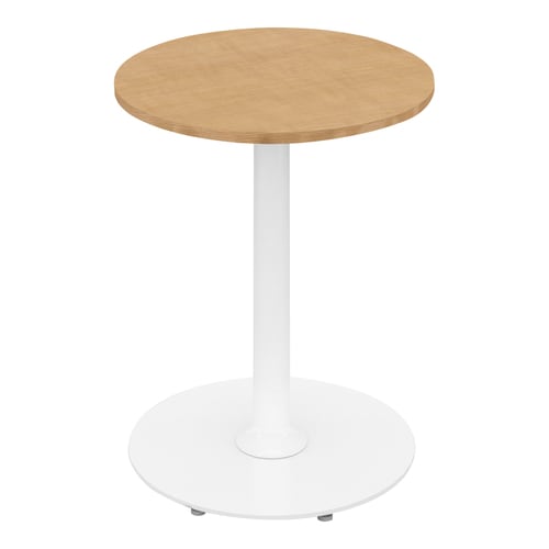 フランカ円形単柱脚W4D4H6脚白天板Nオーク