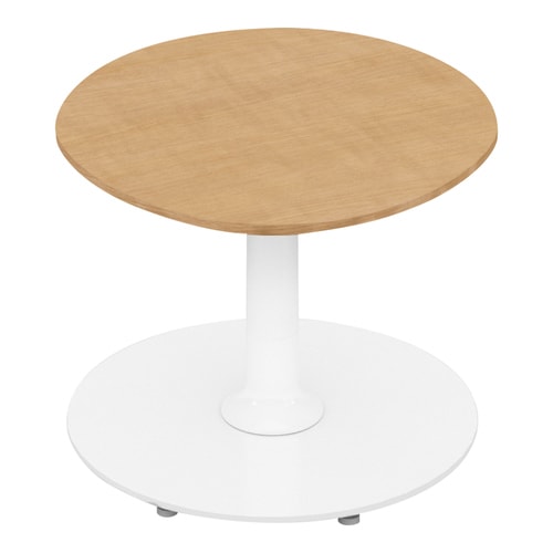 フランカ円形単柱脚W4D4H4脚白天板Nオーク